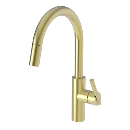 Pull-Down Kitchen Faucet In Satin Brass, Pvd